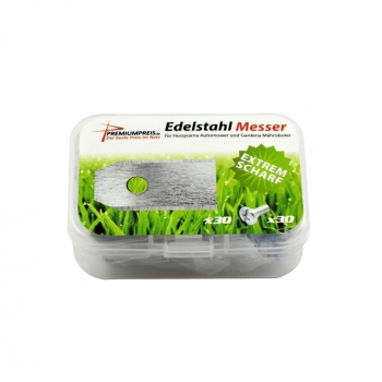 30 Ersatz Messer Klingen 0,75mm für Husqvarna Automower und Gardena Mähroboter inkl. Schrauben